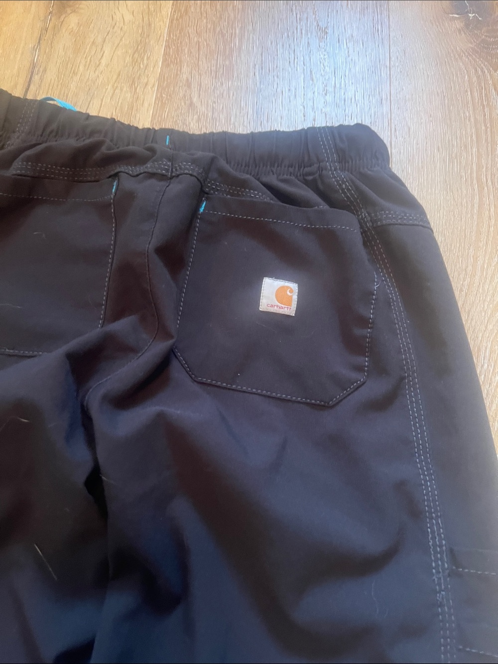 Carhartt Women’s Black Jogger Scrubs XS with Blue Drawstring - Picture 6 of 6